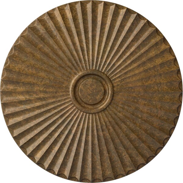 Ekena Millwork Shakuras Ceiling Medallion (For Canopies up to 5 1/2"), Hand-Painted Rubbed Bronze, 29 1/2"OD x 2"P CM30SHRZS - main